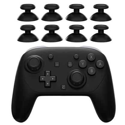 eXtremeRate 4 Pairs Replacement 3D Joystick for Nintendo Switch 2 Pro Controller, Left Right Analog Stick Thumbsticks with Screwdriver Tools for Switch 2 Pro Controller, Multi-Colors Options - Black