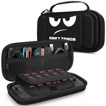 FINTIE Carrying Case for Nintendo Switch 2 (2025), Shockproof Hard Shell Switch 2 Case, Protective Cover Travel Bag with 19 Game Card & 2 Micro SD Card Slots & Inner Pocket, Dont Touch - color: dont touch