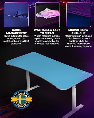 Arozzi Arena Gaming Desk Pad D004 | Full Desk Mouse Pad, Washable Desk Mat, Anti-Slip Rubber Base, Water-Resistant Surface - color: D004