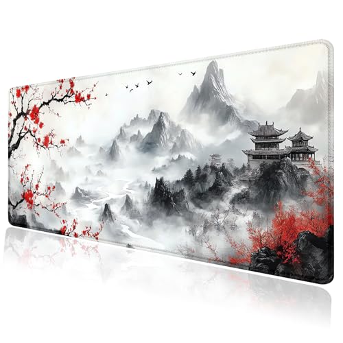 Large Mouse Pad, Desk Mat Computer Keyboard Pad Non-Slip Rubber Base Waterproof with Stitched Edges for Laptop Gaming, Office & Home 31.5 x 11.8 Inch (XL-11) - color: Xl-11