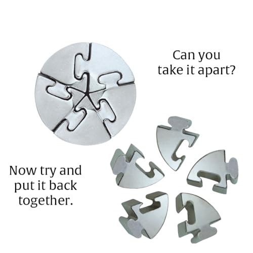 BePuzzled | Spiral Hanayama Metal Brainteaser Puzzle Mensa Rated Level 5, for Ages 12 and Up