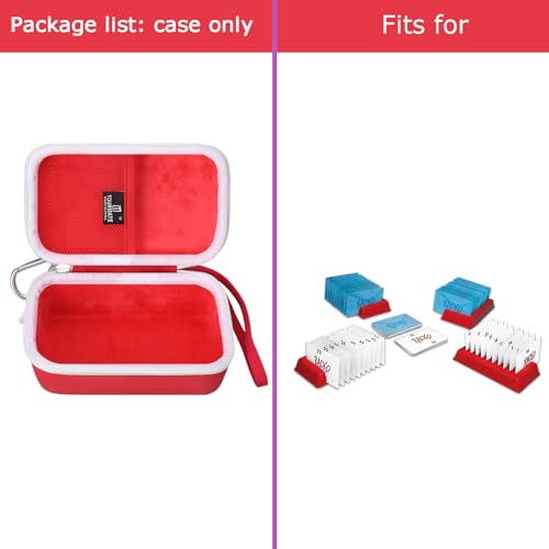 Tourmate Hard Case Replacement for Winning Moves RACK-O, Retro package Card Game (Case Only) (Red + White) - color: Red + White