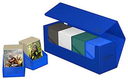 Ultimate Guard Arkhive 400+, Deck Case for 400 Double-Sleeved TCG Cards, Blue, Compatible with Boulders, Magnetic Closure & Microfiber Inner Lining - color: Blue, size: 400+