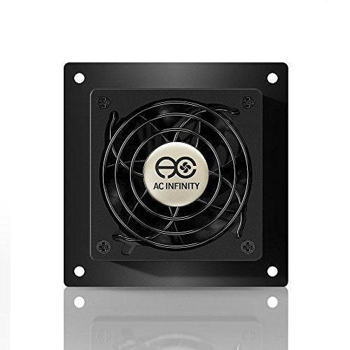 AC Infinity AIRPLATE S1, Quiet Cooling Fan System 4" with Speed Control, for Home Theater AV Cabinets - size: Single 80