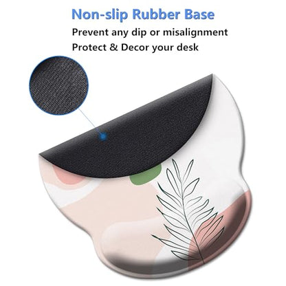Mouse Pad Wrist Support,Ergonomic Mouse Pad with Wrist Rest,Comfortable Mousepad with Smooth Wrist Rest,Pain Relief Mouse Pads for Non-Slip Base,Computer,Laptop,Office & Home (Modern Abstract3) - color: Modern Abstract3
