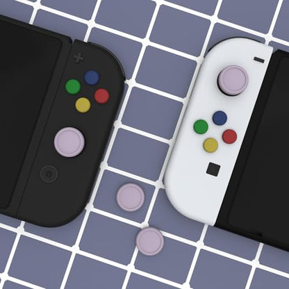 eXtremeRate PlayVital Joystick Caps for Nintendo Switch, Thumbstick Grips for Switch Lite, Analog Cover for OLED Joycon Thumb Grip Caps - Dark Grayish Violet - color: Dark Grayish Violet