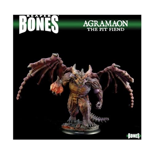 REAPER Agramon Pit Devil Demon Miniature 25mm Heroic Scale Figure Dark Heaven Bones Miniatures, Small, Unpainted