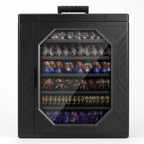 Miniature Carrying Case, Display and Transport Action Figure Display case for Warhammer 40k. (rectangular)