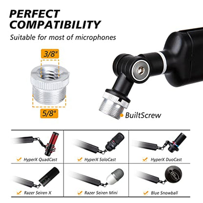 SUNMON Mic Stand Boom Arm - Microphone Arm Compatible with HyperX QuadCast, 360° Rotation Microphone Stand, Weighted Metal Mic Boom Arm for HyperX QuadCast,Blue Yeti,Shure MV7,Rode and Most Gaming - color: Microphone Boom Arm