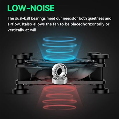 USB Computer Fan, 120mm USB Fan with 3 Speeds Controller Small PC USB Fans for Cooling Cabinet Case Receiver Server DVR Greenhouse TV Router Xbox PlayStation - style: 1 Pcs
