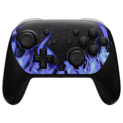 eXtremeRate DIY Replacement Faceplate Shell for Nintendo Switch 2 Pro Controller, Custom Front Housing Case, Thumbsticks and Screwdriver Tools for Switch 2 Pro Controller - Blue Flame - color: Blue Flame