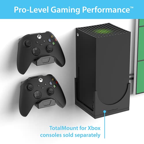 TotalMount Controller Wall Mounts – Removable Adhesive – Non-Slip (4 Pack) | Designed in USA: For PS5, Xbox, and Nintendo Controllers – Stands Won’t Damage Your Wall With Screws or Permanent Adhesive - color: Premium Black – Four Pack
