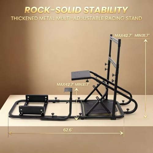 Racing Simulator Cockpit with Monitor Mount and Stronger Fiberglass Brown Mesh Fabric Bucket Seat, Racing Wheel Stand Compatible with Fanatec, Thrustmaster, Logitech, Moza Racing Games on PS5, PS4, Xbox and PC - color: Cockpit+Brown Seat