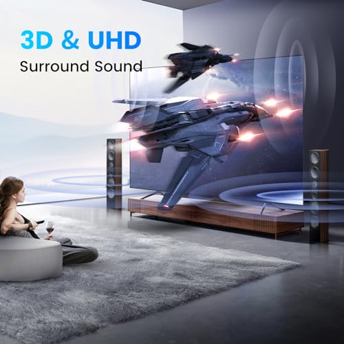 4K@60Hz HDMI Switch Splitter 4 in 2 Out w/Remote, Optical Audio and 3.5mm | HDMI Matrix Switch Supports Audio Extractor, Auto Downscaler, HDMI2.0, HDCP2.2 and 3D for PS5, Xbox, TV and Monitor