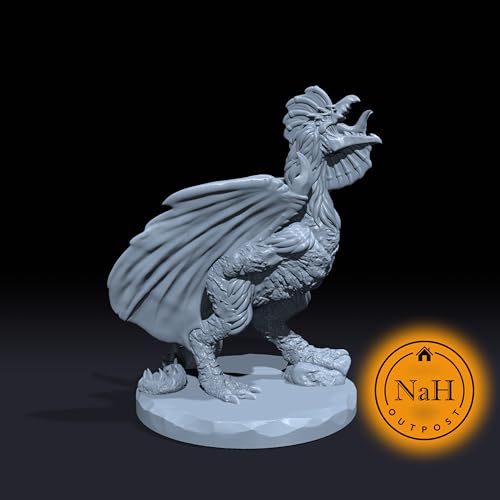 Gorgonbeak The Petrifier | Cockatrice | Monstrosity Miniature for Tabletop Games Like D&D and War Gaming Large - size: Large