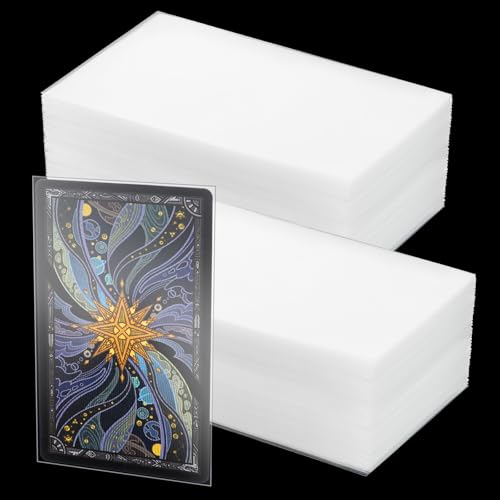 Maitys 300 Pack Clear Tarot Card Sleeves (72x122mm) 200μM Thick, Non-Glare Compatible with TCG & Board Game Cards