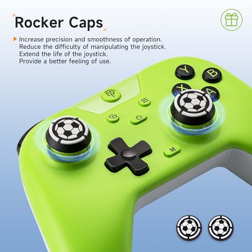 EasySMX X05 2.4g Wireless Controller for PC/iPhone/Android/Switch & Steam Deck- Bluetooth Controller Gamepad with Hall Effect Joysticks and Trigger,Turbo,Rumble Vibration and RGB Lighting - color: Lime
