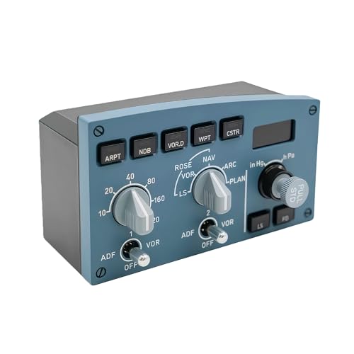 SYDYSOSO Cockpit Simulator 320 Series FCU-R, 1:1 Scale Flight Simulator Training-Inspired Control Panel, Metal Construction, USB Plug & Play, PC Compatible