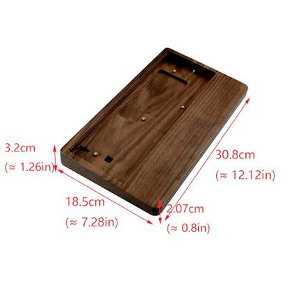 YMDK GH60 Walnut Wooden Case Wrist Rest 2 in 1 for 60% Mini Mechanical Gaming Keyboard Compatible Pok3r DZ60 YD60MQ XD64 - color: Walnut 2 in 1