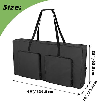 DSLEAF Cornhole Carrying Case for 4' x 2' Regulation Size, Heavy-Duty 600D Cornhole Boards Bag with Padded Shoulder Strap and Double Slide Zipper, Only Bag | Fits 4' x 2' Cornhole Boards and 8 Beanbags, Two-ways Zipper, Durbale Nylon Material, Padded Shou