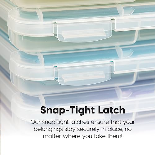 IRIS USA Board Game Storage |Made in USA| Slim Craft Case (10-Pack) - Clear | Fits 8.5" x 11" & A4 Paper, Organizers with Built-In Handle & Snap-Tight Lids, Containers for Puzzles, Art & Scrapbooking - size: 10 Pack