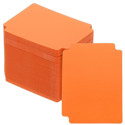 PATIKIL Trading Card Dividers, 100 Pcs Index Card Football Card Sorter Storage Boxes Organizer Tray Accessories for Sports Game Baseball Card, Orange - color: Orange