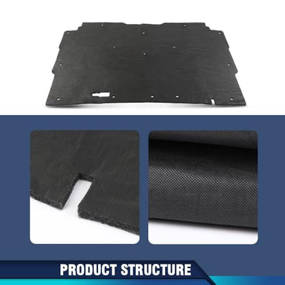 PIT66 Hood Insulation Pad 1/2" with Clips Compatible with Chevy S10 1982-1993, Compatible with Chevy S10 Blazer 1983-1993 - style: 1982-1993 Chevy S10