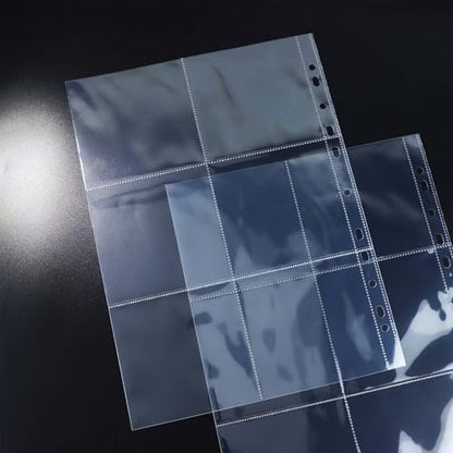 Mogoostry A4 Clear Sheet Protectors 6 Pockets Binder Sleeves 20 Sheets 11 Holes Top Open Photocard Refill Page Protector - color: 6-pocket