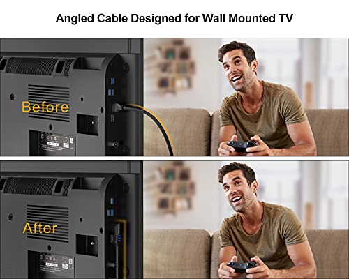CableCreation 6ft 4K HDMI Cable - Right Angle 90 Degree, Male to Male Cable for Ultra HD 4K@60Hz, 3D Video - 2-Year Warranty - size: 6FT, style: Right Angle