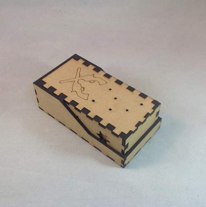 Pistols Guns Dice Tower v2 Smoke Acrylic Window Laser Cut MDF RPG Games