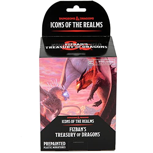 WizKids D&D Icons of The Realms: Fizban's Treasury of Dragons - Booster (Set22) - Contains 4 Miniatures, Pre-Painted, Pre-Assembled, Dungeons & Dragons - style: Booster
