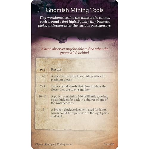 Nord Games: Objects of Intrigue: Boxed Set - 5e RPG Storytelling Cards, 300 Tarot Sized Cards for Different Environments, Roleplaying Game, 5e D&D - style: Objects