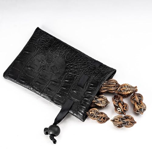 7-Die Metal DND Dice Set Metallic Polyhedral Role Playing Dice | Dragon Claw Design Perfect for Dungeons & Dragons RPG Tabletop Role-Playing Games - color: Dragon Claw-ancient Gold