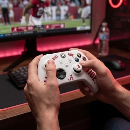 Silicone Gaming Cover Compatible with Xbox Controller - Officially Licensed University of Alabama Crimson Tide Away Design - color: Away-A2