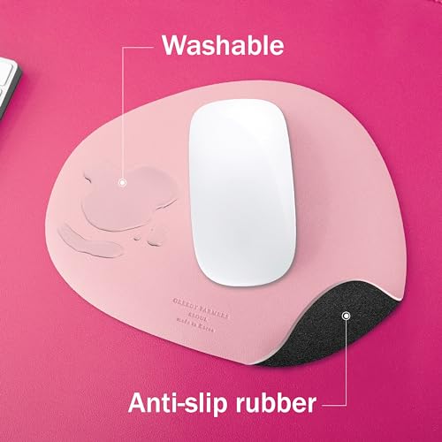 GREEDY FARMERS Mouse pad, Non-Slip Washable Waterproof Computer Mouse pad (Blush Pink) - color: Blush Pink