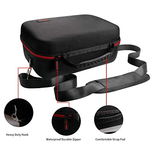 Carrying Storage Case for Nintendo Switch,Large Protective Travel Hardshell Messenger Bag for Switch Console, Pro Controller, Accessories Switch Dock, AC Adapter with 16 Game Cards and Shoulder Strap