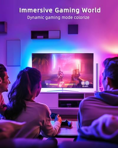 Smart LED Light Bar, TV Backlight Ambient Lighting, Compatible with Alexa, RGB Light Bar for Room with 16 Million Colors, Music Sync Gaming Lights APP Control, Desk Lamp LED Lights for TV, PC, Party