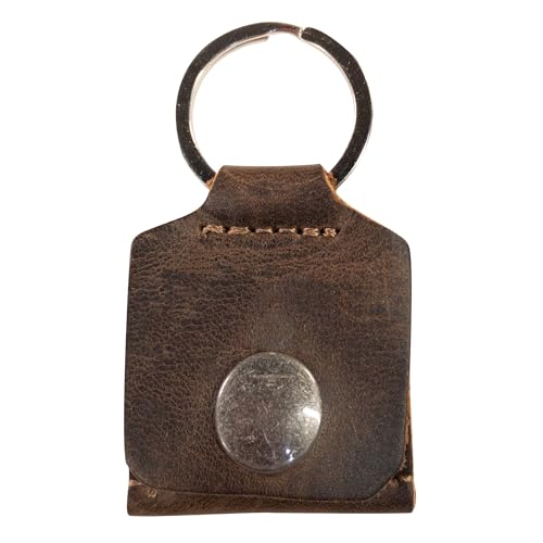 Hide & Drink Rustic Leather Switch Cartridge Game Keychain/SD Card/Guitar Pick Holder Handmade (Bourbon Brown) - color: Bourbon Brown