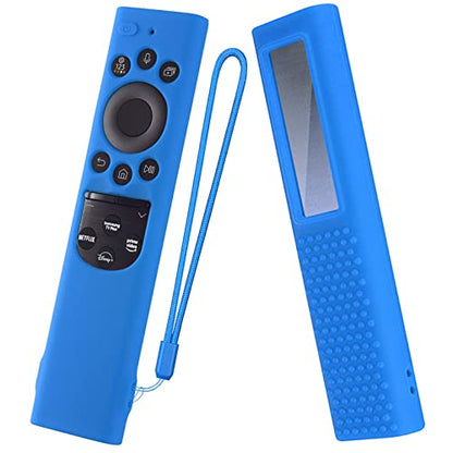 Silicone Case for Samsung BN59-01385 BN59-01386 TM2280E BN59-01391 Silicone Cover for Samsung Smart TV Solar Cell Remote Control 2022 Silicone Remote Control Sleeve（Sky Blue） - color: Sky blue
