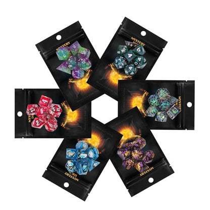 Mystery Sharp Edge Dice Set Random DND Dice Set for Tabletop Games | Multi-Styles, DM Gift, for Dungeons and Dragons Role Playing Games - color: Mystery-sharp Edge