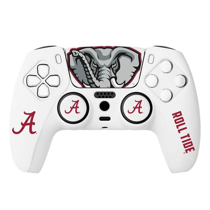 Silicone Gaming Cover Compatible with PS5 Controller - Officially Licensed University of Alabama Crimson Tide Away Design - color: Away-A1