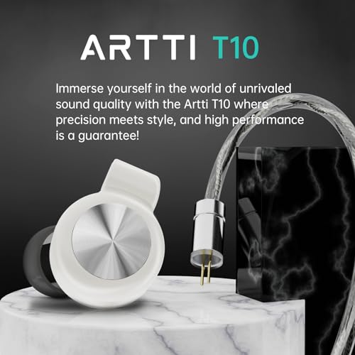 ARTTI T10 Wired Earbus, in-Ear Headphones, HiFi IEM Monitor Earphones, 14.2mm Dual Magnetic Circuit Planar Driver, Gaming Earphone for Musician Singer Audiophile (3.5mm Plug) - size: 3.5 mm Plug