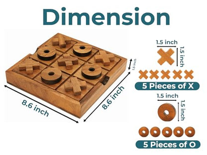 BSIRI Extra Large Tic Tac Toe Board Games - Ideal for Games, Family Games and Game Night for Adults, Farmhouse Decor for Coffee Table Decor, Unique Gifts for All Occasions (8.6 Inch) - style: Extra Large Tic Tac Toe