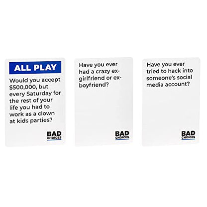 BAD CHOICES Party Game + After Dark Set – Hilarious Adult Card Game for Friends & Game Night | Funny Conversation & Icebreaker Board Game for Parties, Pregames, Social Gatherings & Fun Gift Ideas