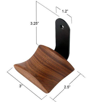 YANGMEI Wall Mount Headphone Hanger Headset Stand Hook Walnut Wood Headphone Holder Rack Hook Desk Tabletop Wall Mount Tape Under-Desk Headphone Hanger Holder for Audio,Studio & Gaming Headphones - color: L shape