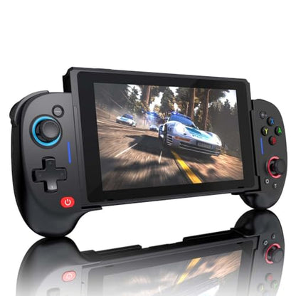 ShanWan Switch Controllers - One-Piece Joypad Replacement Switch OLED, Suitable for Handheld Mode, Adjustable Turbo and Dual Vibration, Ergonomic, 6-Axis Gyro, Compatible Programming Function - size: Switch Only