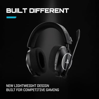 RIG R5 Spear PRO HS Wired Gaming Headset Officially Licensed PlayStation | PS5, PS4, PC - 40mm Graphene Drivers, Tempest 3D Audio, Flip-to-Mute Mic, Memory Foam Cushions - Universal 3.5mm -Black - color: Black