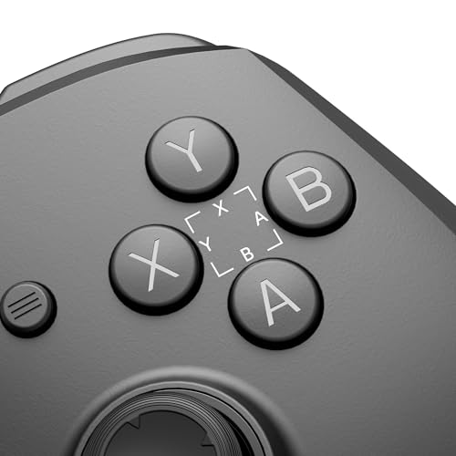 ZD Classic Legend Wireless Gaming Controller – 2.4GHz/BT/Wired, 512-Level Hall Joystick & Triggers, 1000Hz Polling Rate, 0.96" LCD Display & 2 Back Buttons for Switch/Switch2, PC, Android & iOS (Black) - color: Black