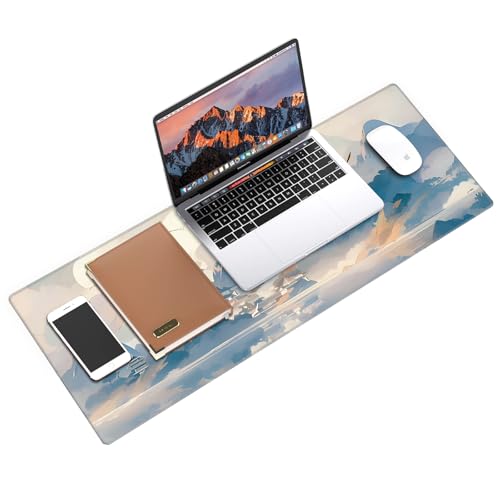 Galdas Gaming Mouse Pad XXL XL Large Long Extended Big Mousepad Non-Slip Rubber Keyboard Mouse Pad with Stitched Edges for Laptop Home Office (31.5x11.8x0.08 Inch) -Cloud Scenery - color: Cloud Scenery