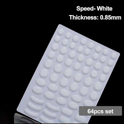 Universal Dot Mouse Skates 64Pcs - PTFE Feet Compatible with Logitech Superlight 2 G502 G305 Razer DeathAdder Viper V3 Pro Smooth White - color: Smooth White